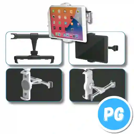 Soporte Para Tablet En Carro (se Coloca En El Cuello Del Asiento Para Pasajeros)