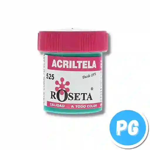 Tarro Acritela Roseta 30cc Verde Cobalto Claro 525