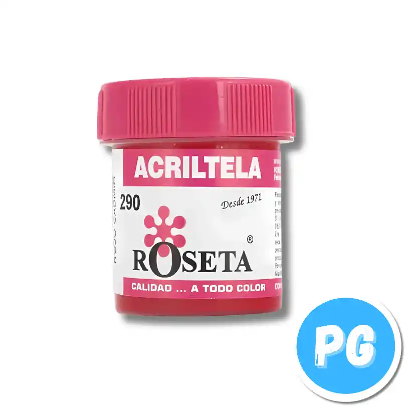 Tarro Acritela Roseta 30cc Rojo Cadmio 290