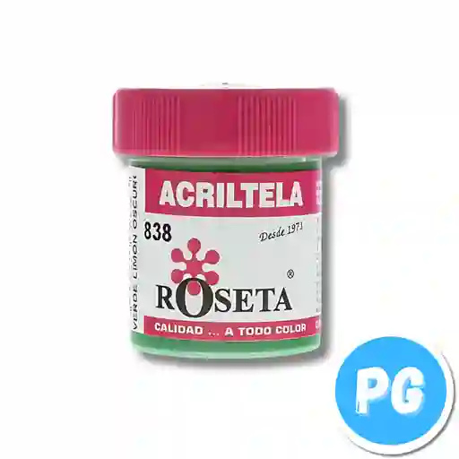 Tarro Acritela Roseta 30cc Verde Limon Oscuro 838