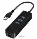 Adaptador Usb A Ethernet Rj45 Y 3 Usb