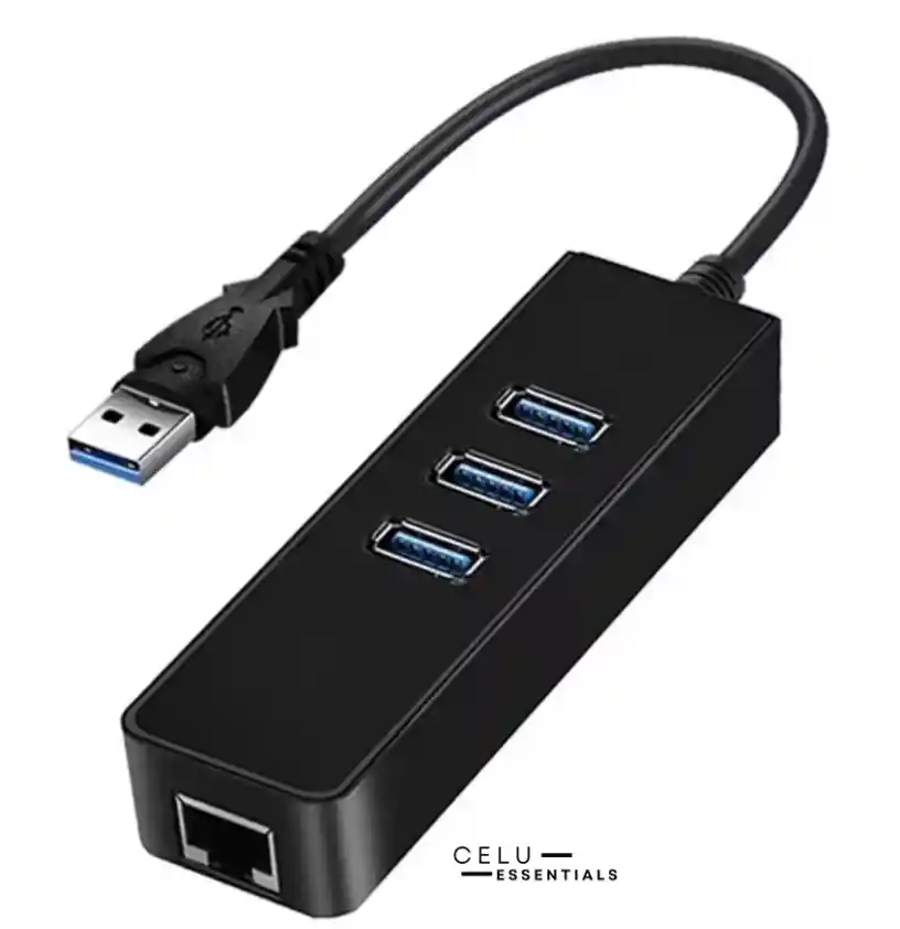 Adaptador Usb A Ethernet Rj45 Y 3 Usb