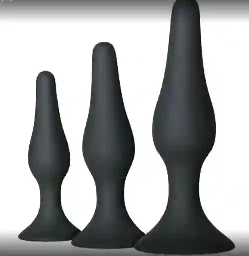Set De 3 Plug Anales Butt Con Ventosa Easy Toys