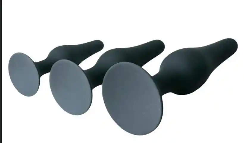Set De 3 Plug Anales Butt Con Ventosa Easy Toys