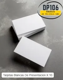 Tarjetas Blancas De Presentacion X 10