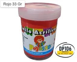 Vinilo Acrilico / Tempera Rojo 33 Gr X 1 Und