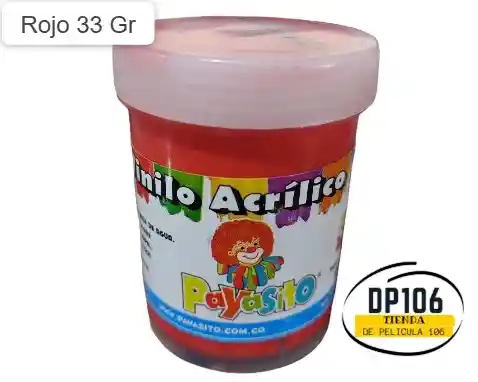 Vinilo Acrilico / Tempera Rojo 33 Gr X 1 Und