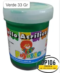 Vinilo Acrilico / Tempera Verde 33 Gr X 1 Und