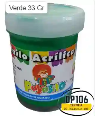 Vinilo Acrilico / Tempera Verde 33 Gr X 1 Und