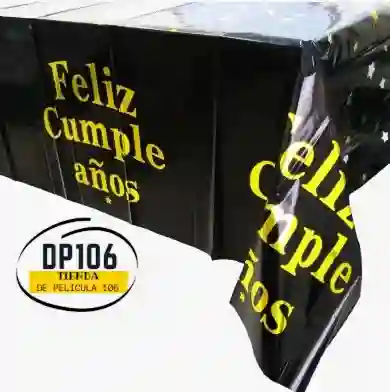 Mantel De Cumpleaños Negro