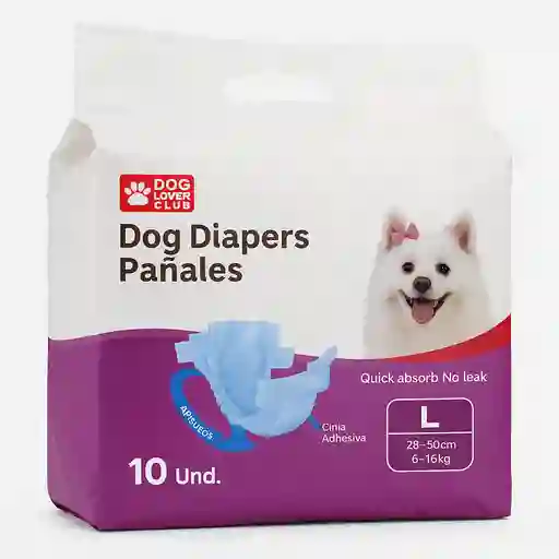 Pañales Dog Diapers Talla L 10 Und