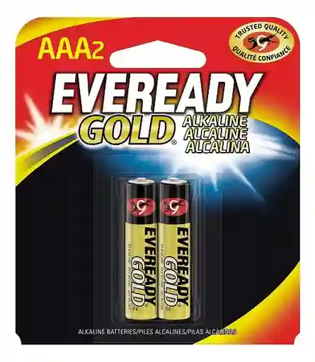 Pila Bateria Eveready Gold Alcalina Aaa2 X 2 Unidades