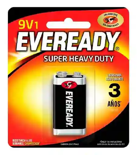 Pila Bateria Eveready Carbon 9v1 Extra Duracion