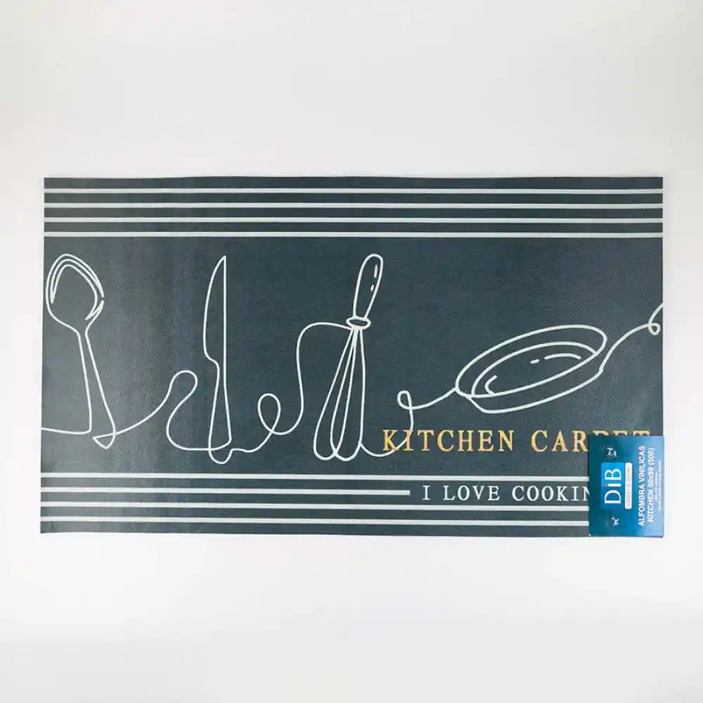 Tapete Dib Cocina 50x90cm Negro Pvc