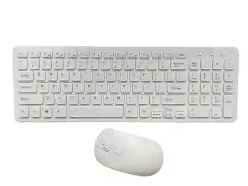 Combo Teclado Y Mouse Inalámbrico Km-520 Blanco