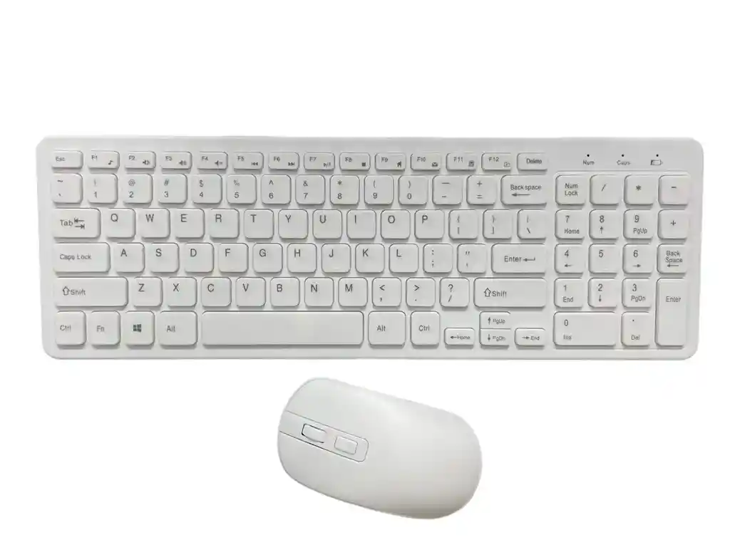 Combo Teclado Y Mouse Inalámbrico Km-520 Blanco