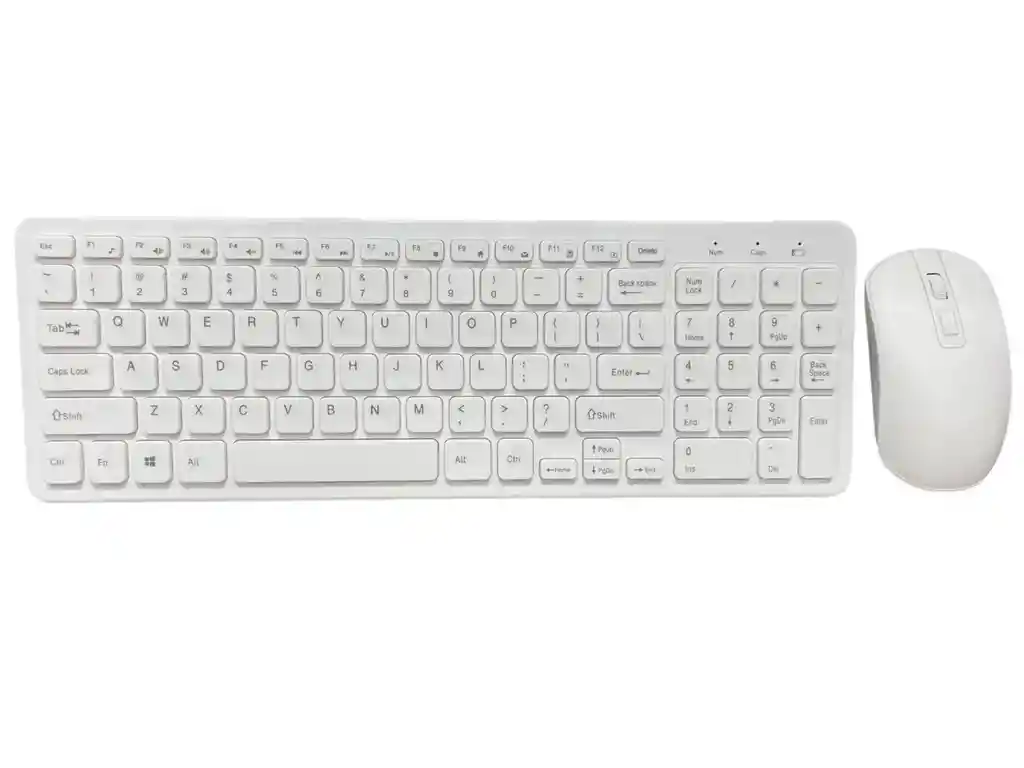 Combo Teclado Y Mouse Inalámbrico Km-520 Blanco
