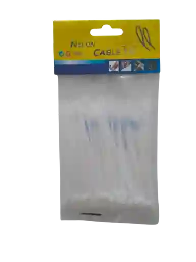 Amarres Plasticos Blancos De 10 Cm X 100 Und