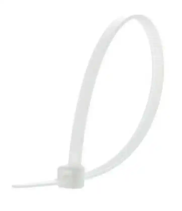 Amarres Plasticos Blancos De 10 Cm X 100 Und