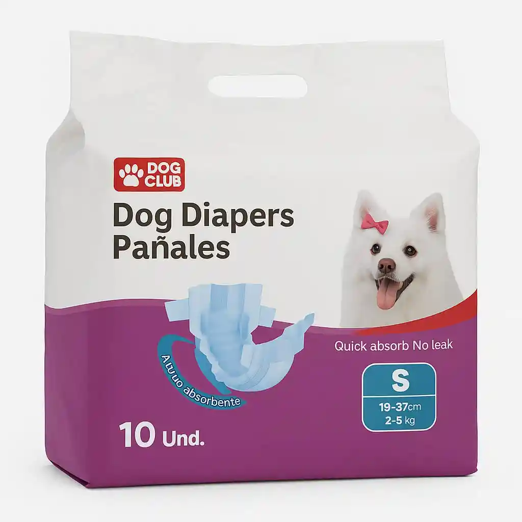 Pañales Dog Diapers Talla S 10 Und