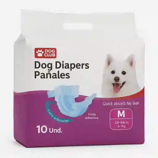 Pañales Dog Diapers Talla M 10 Und