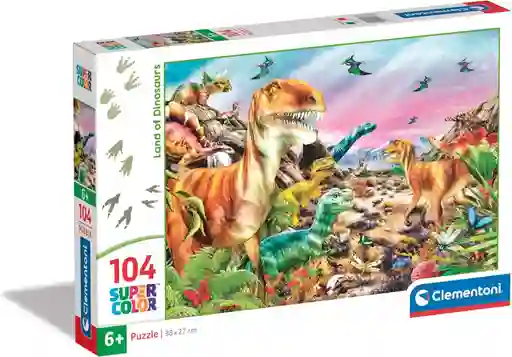 Rompecabezas 104 Piezas Tierra De Dinosaurios Para Niños