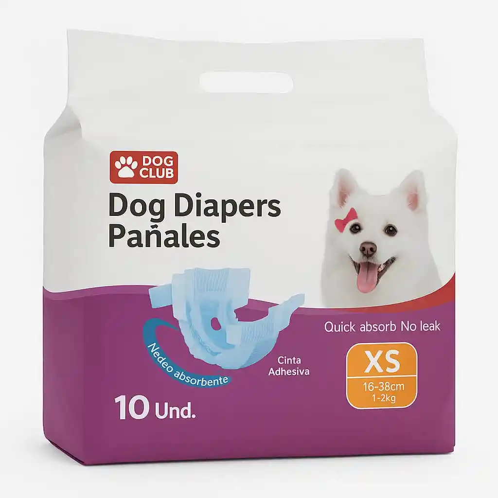 Pañales Dog Diapers Talla Xs 10 Und