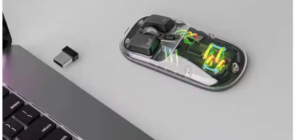 Mouse Rgb Jertech Inalambrico Transparente Wb-112