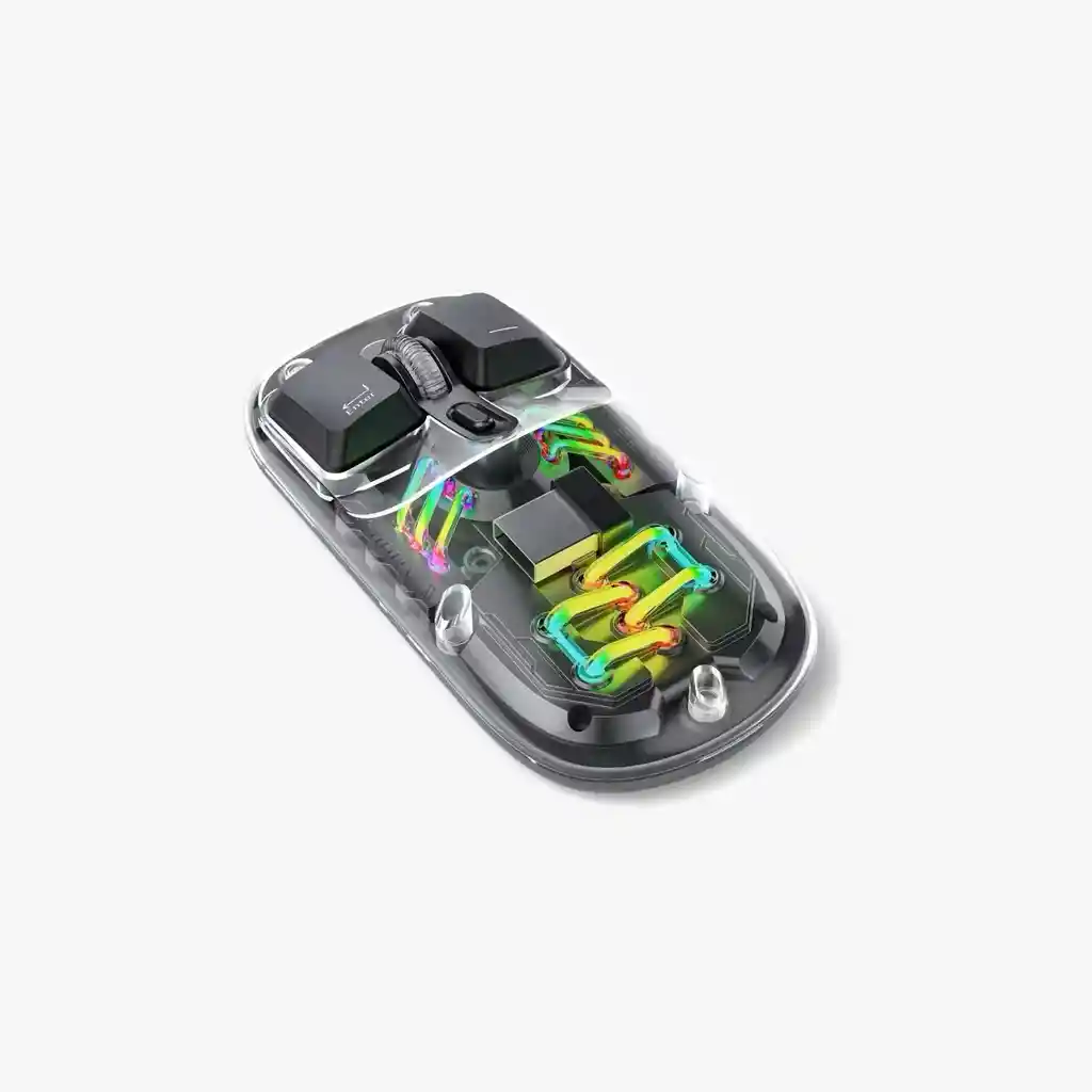 Mouse Rgb Jertech Inalambrico Transparente Wb-112