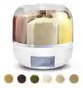 Dispensador Giratorio Para Granos Frutos Secos 6 Divisiones Color Blanco