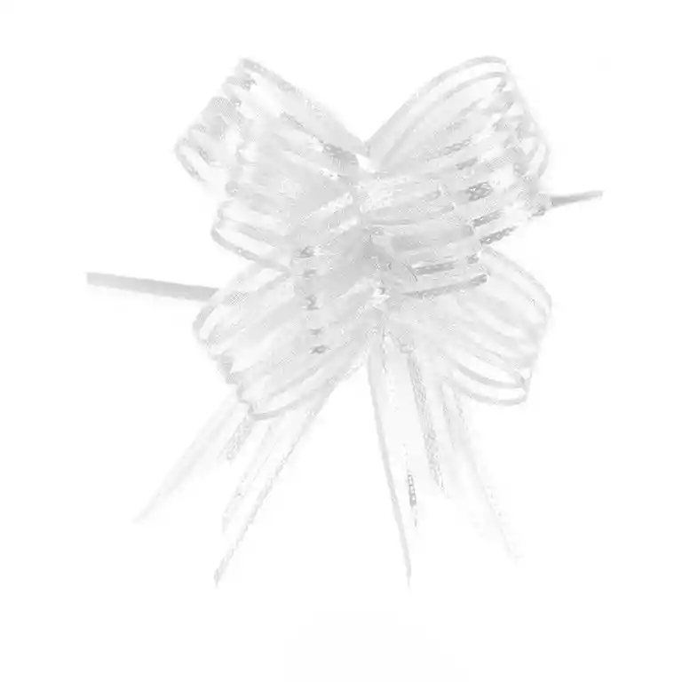 Moño Decorativo Arma-fácil Moño Mágico Para Detalles Extra-grande Blanco
