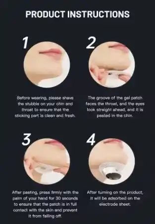 Removedor De Papada Ems Moldeador Facial V Masajeador Adelgazante