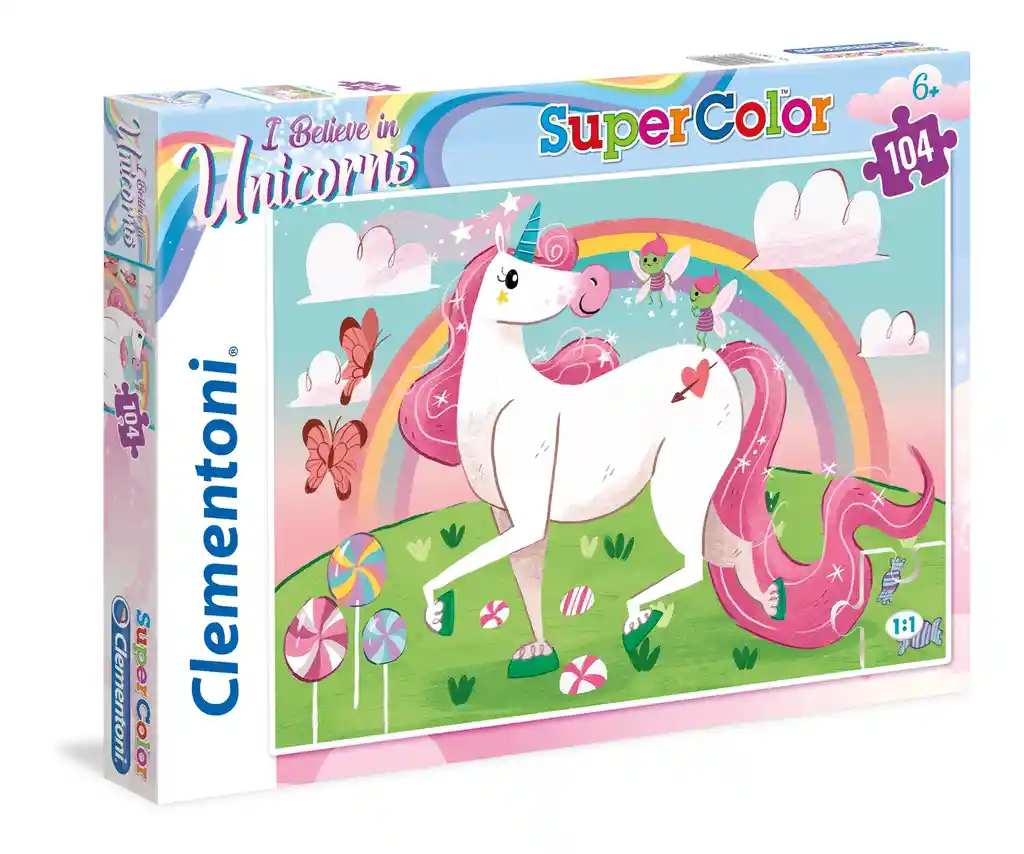 Rompecabezas 104 Piezas Unicornios Clementoni Para Niños