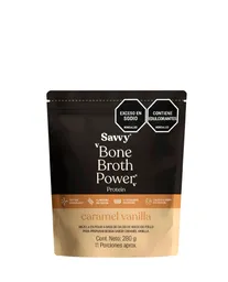 Proteina Bone Broth Power Vainilla Caramel Savvy 280 Gr
