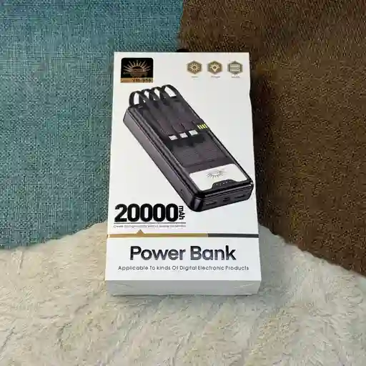 Power Bank 20.000mah / Entradas Usb / Cables Incorporados / Carga Rapida