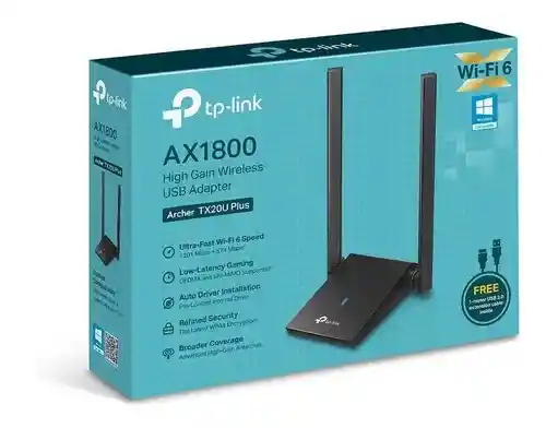 Archer Tx20u Plus Adaptador Usb Wifi 6 Con 2 Antenas Ax1800