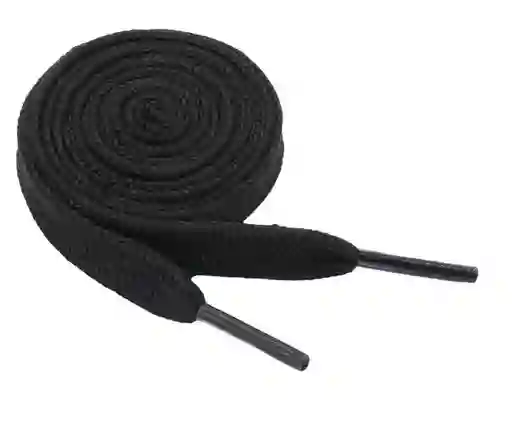 Par De Cordones Para Zapatos Planos De 90cm Color Negros