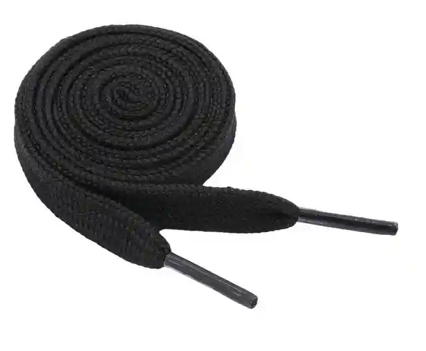 Par De Cordones Para Zapatos Planos De 90cm Color Negros