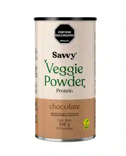 Proteina Veggie Powder Chocolate Savvy 630 Gr