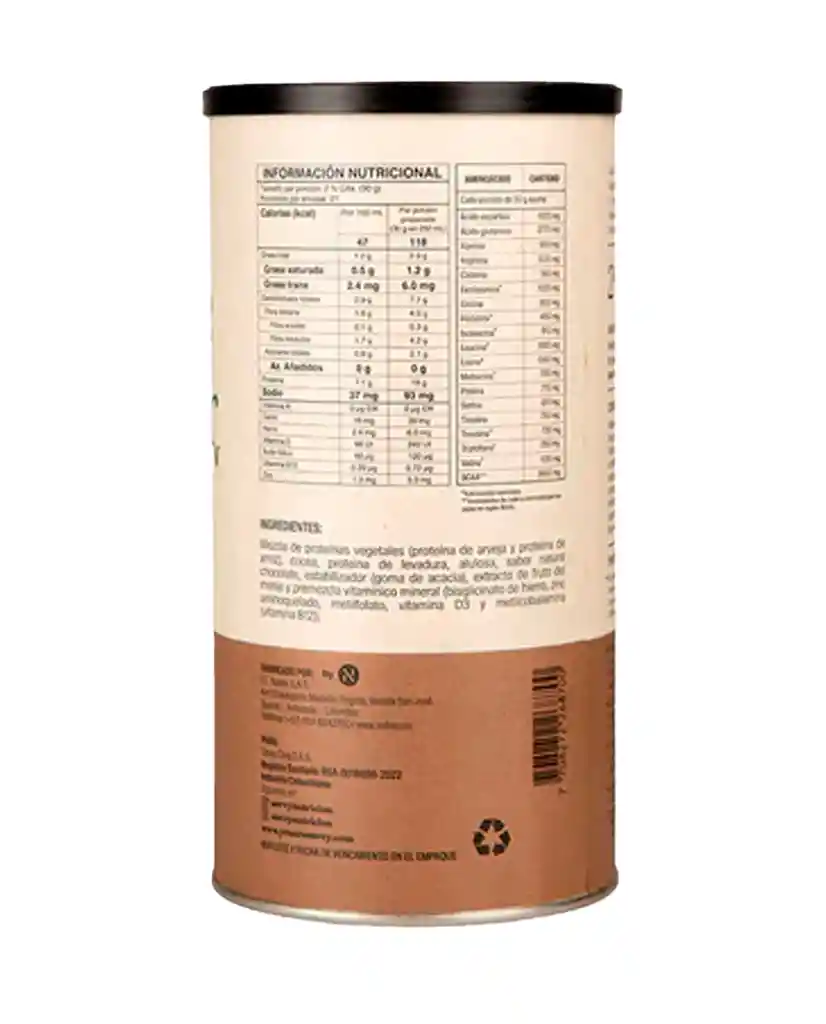 Proteina Veggie Powder Chocolate Savvy 630 Gr