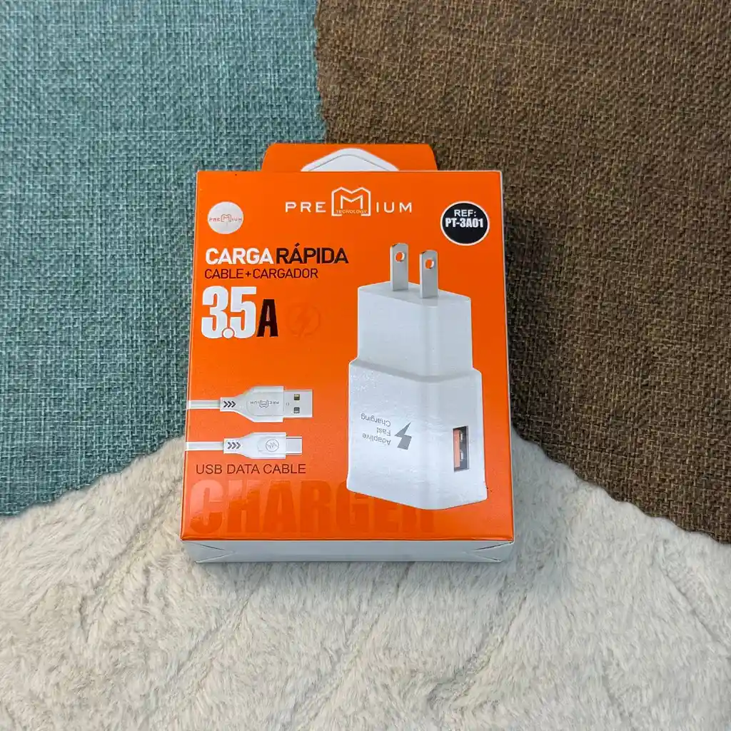 Cargador De Android Usb - Tipo C 3.5a / Premium / Pt-3a01