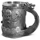 Vaso Taza Mug Vikingo Medieval Mango De Dragón Coleccionable