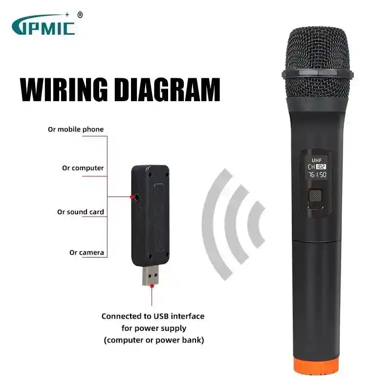Microfono Inalambrico Receptor Usb Karaoke V-16 Nuevo