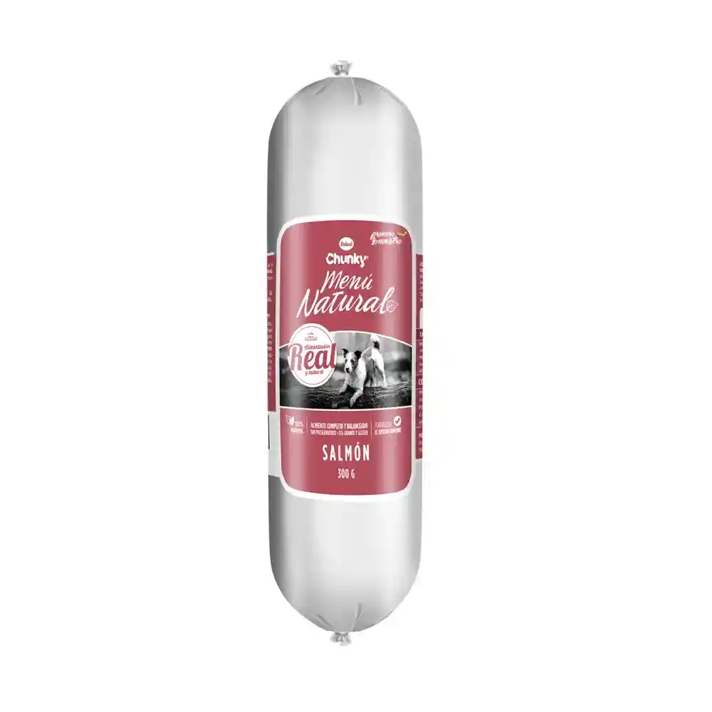 Chunky Barra Menu Natural Salmon X 300 Grs Perro