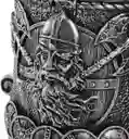 Vaso Taza Mug Vikingo Medieval Mango De Dragón Coleccionable