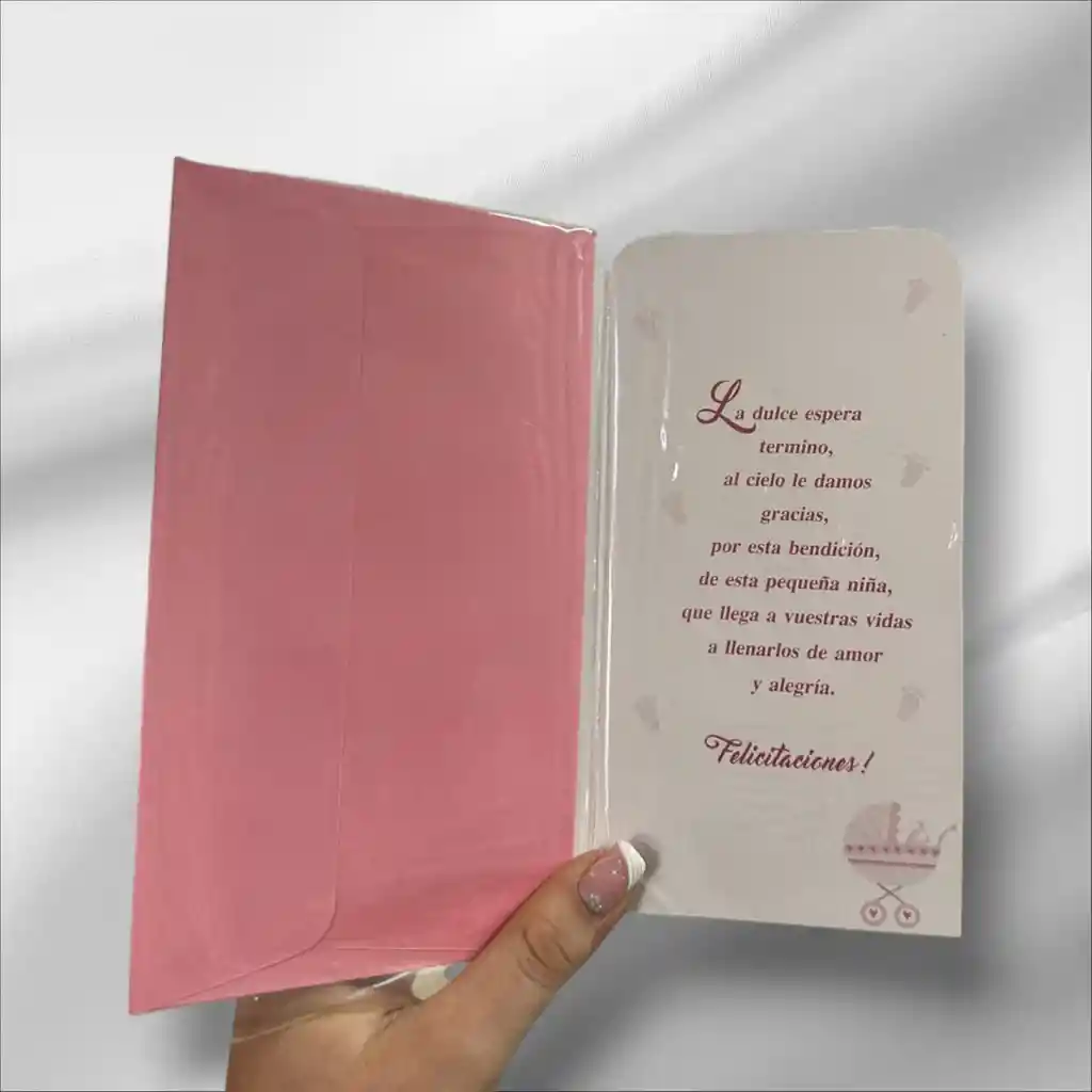 Tarjeta Regalo Mensaje Y Lluvia De Sobres Es Un Niña Colmodernas D 17cmx9cm