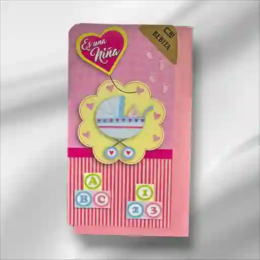 Tarjeta Regalo Mensaje Y Lluvia De Sobres Es Un Niña Colmodernas D 17cmx9cm