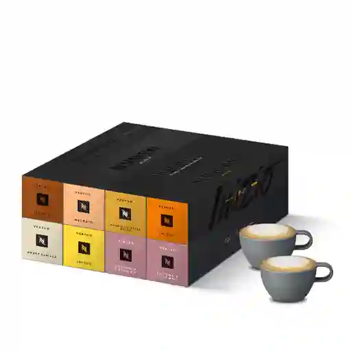 Obsequio 2 Tazas + Pack X 80 Cápsulas Vertuo Nespresso
