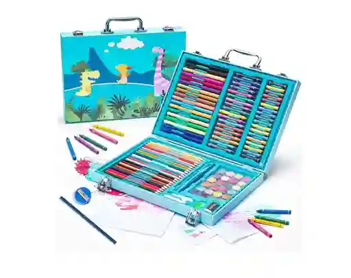 Set De Arte Y Dibujo Para Niños De 128 Piezas Azul