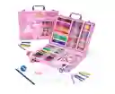 Set De Arte Y Dibujo Para Niños De 128 Piezas Rosa